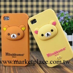 Rilakkuma 立體輕松熊 蘋果iPhone 4代 4S 矽膠套工廠,批發,進口,代購