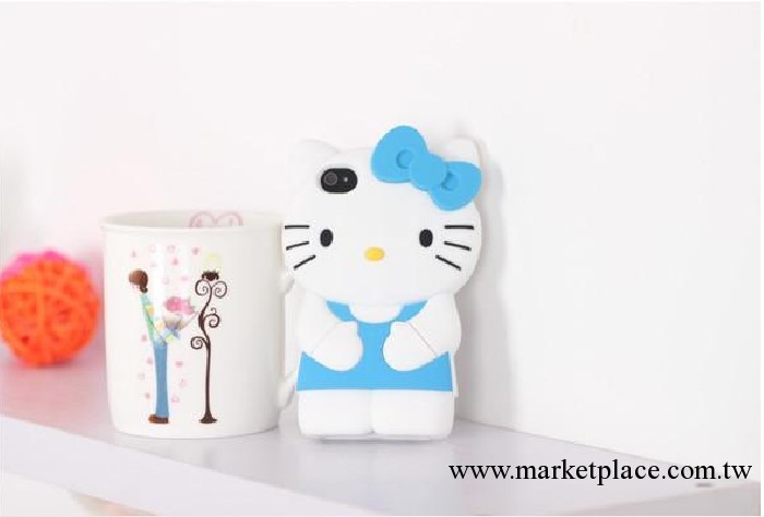 韓國新款3D立體hello kitty矽膠手機套 iphone5KT貓矽膠手機套工廠,批發,進口,代購