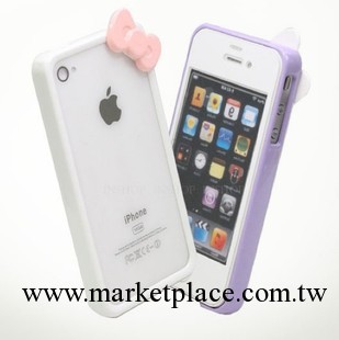 新款蘋果iphone4 4S邊框手機殼 hello kitty 超可愛邊框保護套工廠,批發,進口,代購