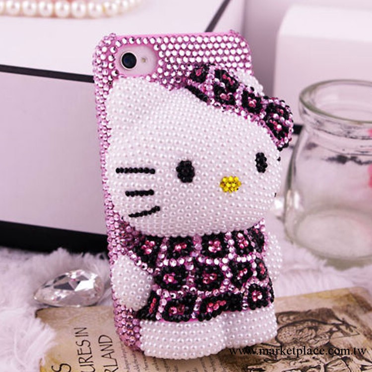 hello kItty Iphone4貼鉆手機殼 蘋果手機配件4GZK055工廠,批發,進口,代購