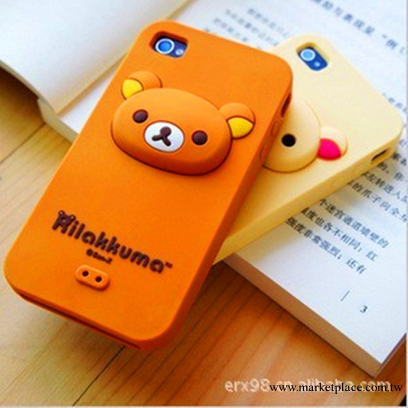 Rilakkuma 可愛輕松熊 iPhone5和4S 矽膠套 立體外殼 保護套 S191工廠,批發,進口,代購