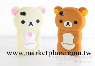 iphone4 4S Rilakkuma 輕松熊 立體3D矽膠手機套 保護殼 外殼工廠,批發,進口,代購