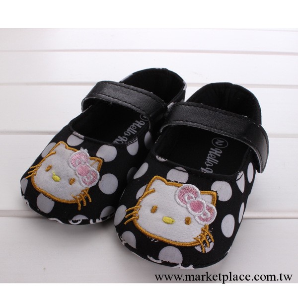 外貿Hello Kitty 嬰兒鞋  女寶寶黑色學步鞋 軟底0-1歲 a036工廠,批發,進口,代購