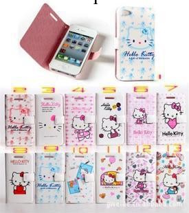 韓國Hello Kitty iphone4s 蘋果4代 手機套 皮套 KT貓 左右開外殼批發・進口・工廠・代買・代購