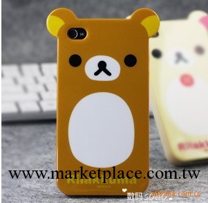 森派日本rilakkuma 耳朵小熊iphone4S手機外殼 手機保護套配件工廠,批發,進口,代購