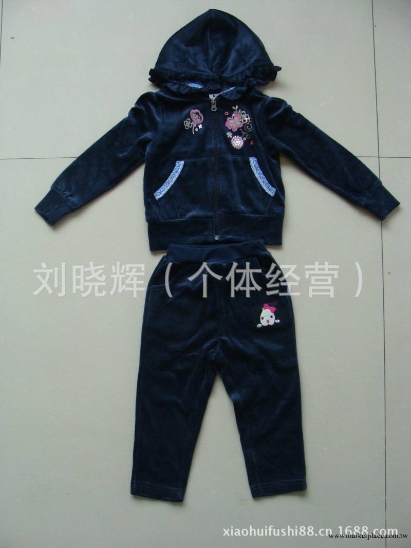 外貿原單童裝批發 天鵝絨套裝三色入 韓國WALTON原單外貿工廠,批發,進口,代購