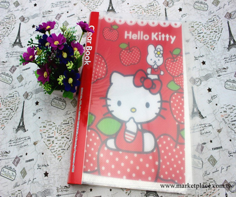 韓國文具 清新可愛 hello kitty半開式文件夾 可愛卡通圖案 D3-10工廠,批發,進口,代購