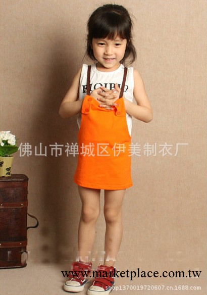 廣東產地2013夏季童裝新品 包臀吊帶裙廠傢直銷 女童假兩件背帶裙工廠,批發,進口,代購