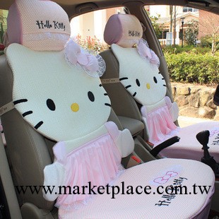 汽車坐墊夏季冰絲正品hello kitty冰絲卡通貓坐墊可愛座車墊工廠,批發,進口,代購