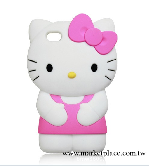 立體Hello Kitty iphone4手機殼 4s殼子 蘋果配件 矽膠外殼保護套工廠,批發,進口,代購