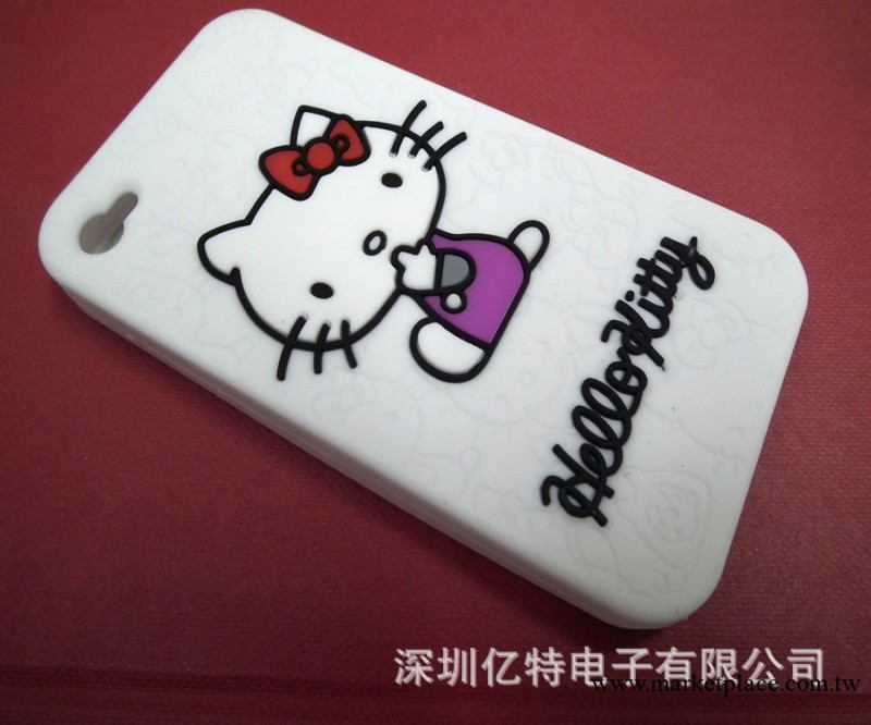 廠傢直銷iphone4矽膠手機套 hello kitty手機外殼矽膠手機保護套工廠,批發,進口,代購