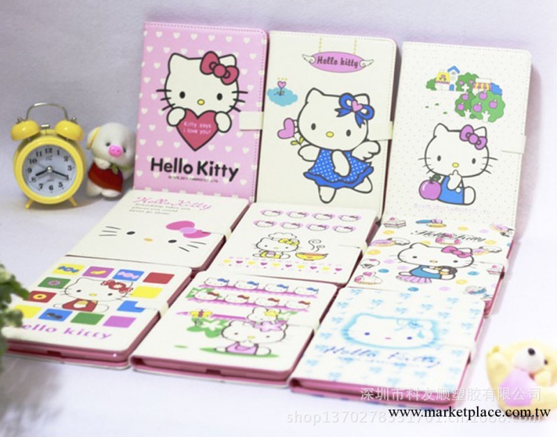 韓國新款可愛卡通hello kitty 蘋果ipad2 3 4保護套 休眠皮套工廠,批發,進口,代購