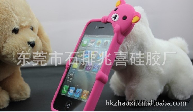 新款Rilakkuma 輕松熊 趴趴熊 iphone4 4S 手機套 矽膠套K1177工廠,批發,進口,代購