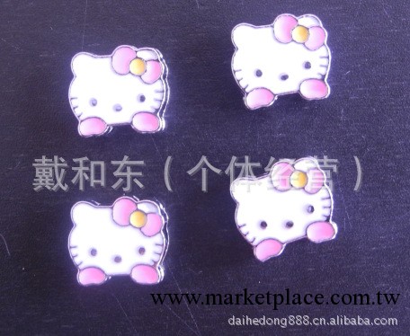 【創意飾品】8mm彩色hello kitty貓/diy合金飾品配件/彩色飾品工廠,批發,進口,代購