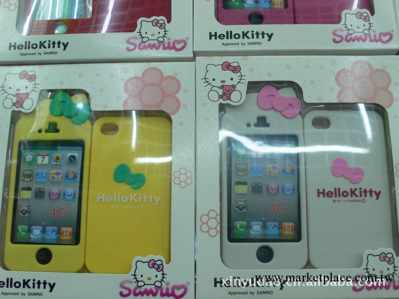 供應 蘋果手機外殼 蘋果保護套 iphone4S Hello Kitty工廠,批發,進口,代購