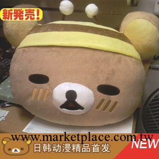 【2011新款】日本rilakkuma毛絨禮品 大號蜜蜂造型 輕松熊抱枕工廠,批發,進口,代購