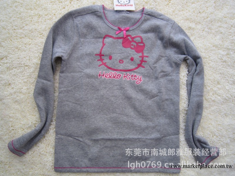 2012冬裝可愛卡通韓版Hello Kitty抓絨加厚寬松保暖衛衣外套童裝工廠,批發,進口,代購