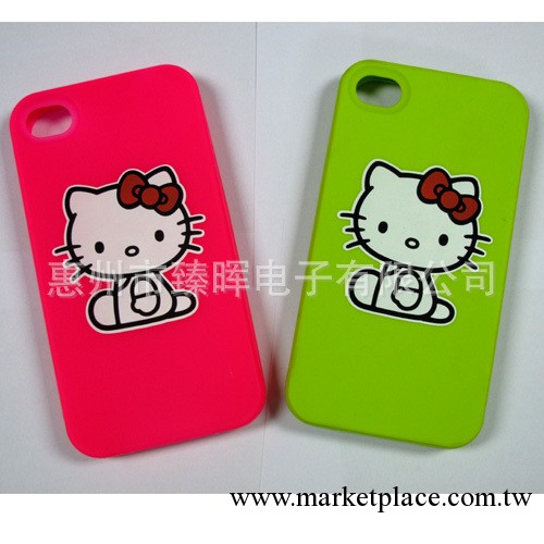 iphone4/4s蘋果手機保護套 矽膠套 hello kitty工廠,批發,進口,代購