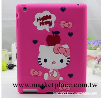 可愛卡通 Ipad2保護套 Hello Kitty矽膠套 背殼矽膠軟套 保護殼工廠,批發,進口,代購