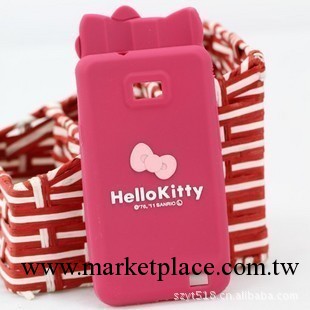 Hello Kitty 三星 i9100 手機套 蝴蝶結 耳朵矽膠套 保護外殼工廠,批發,進口,代購