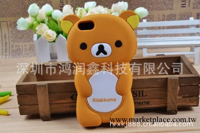 爆款 立體輕松熊 rilakkuma iphone5手機殼 矽膠保護套 手感好工廠,批發,進口,代購