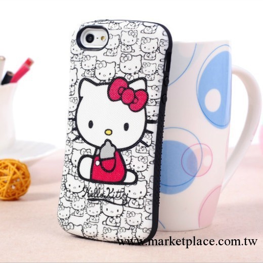 iphone5浮雕彩繪外殼 iface Hello kitty 蘋果5磨砂小蠻腰皮革套工廠,批發,進口,代購