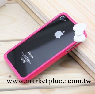 蘋果4保護殼 hello kitty蝴蝶邊框 iPhone4 4S 可愛保護套 保護套工廠,批發,進口,代購