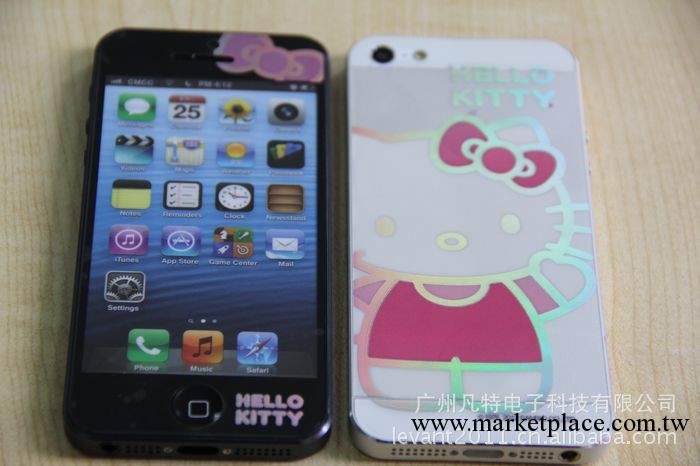 3D卡通 3D膜 3D彩膜 炫彩膜 蘋果iPhone5 後膜三截 HELLO KITTY工廠,批發,進口,代購