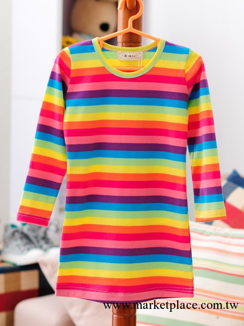 童裝廠傢直銷 外貿品牌兒童服裝 2013秋季新款 彩虹女童連衣裙批工廠,批發,進口,代購