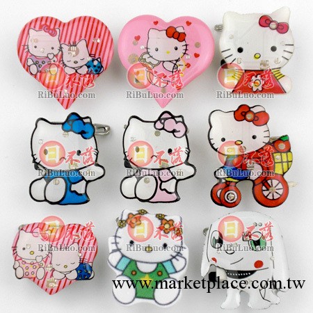 小額批發 閃光凱蒂貓 Hello Kitty 發光胸針胸章批發・進口・工廠・代買・代購