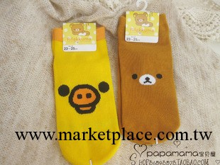 輕松熊 rilakkuma 輕松熊 黃色小雞襪子 FACE款短襪工廠,批發,進口,代購