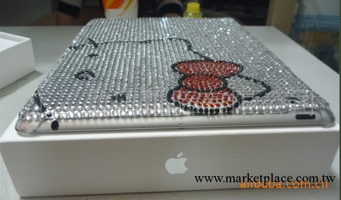 ipad2殼 Hello Kitty 鉆石殼 ipad 2/3 背殼 水晶貼鉆保護殼工廠,批發,進口,代購