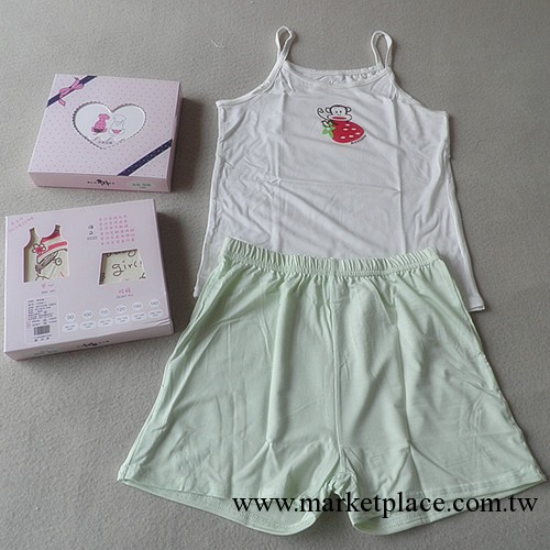 BLESSDOG藍狗童裝 夏季新款女童吊帶竹纖維套裝 專櫃品質工廠,批發,進口,代購