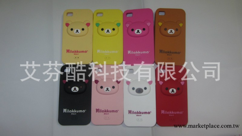 蘋果4代 rilakkuma 立體 輕松熊 iphone4 外殼 4S 手機套 矽膠工廠,批發,進口,代購