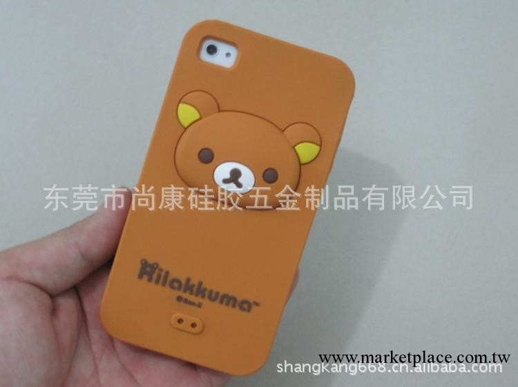 rilakkuma立體輕松熊iphone4/4S手機套,蘋果4代矽膠保護套工廠,批發,進口,代購