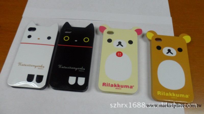 2011新品妙殺 日本rilakkuma 帶耳朵輕松小熊 iphone4G手機套工廠,批發,進口,代購