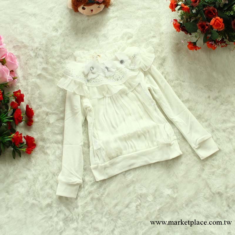 2013春季新款雪紡燙鉆女童打底衫 春款童裝批發 庫存處理工廠,批發,進口,代購