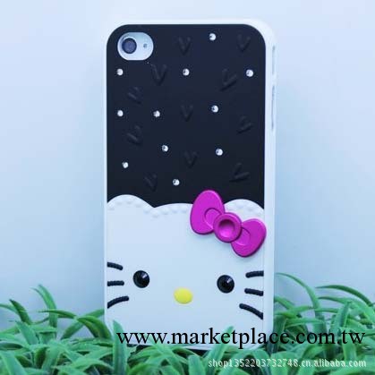 Hello Kitty保護套 閃光殼 iphon4手機套 蘋果4s來電閃手機殼工廠,批發,進口,代購