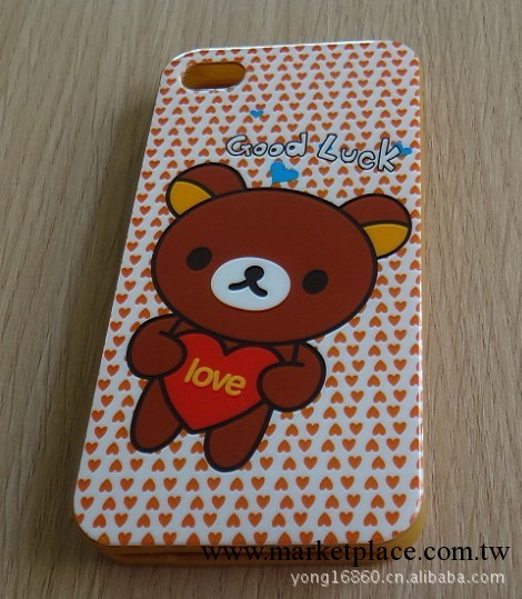 iphone 4 手機套  rilakkuma 輕松熊情侶手機套 情侶小熊手機外殼工廠,批發,進口,代購