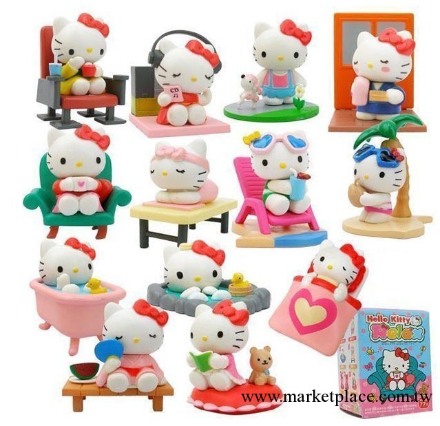 正品 HELLO KITTY KT貓手辦 凱蒂貓 全套13款盒裝 擺件 場景 玩偶工廠,批發,進口,代購