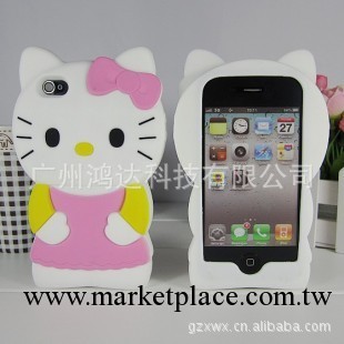 韓國 hello kitty iPhone4s手機殼 蘋果4 保護套 手機套 立體kt貓工廠,批發,進口,代購