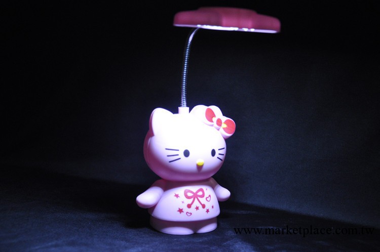 廠傢直銷12LED Hello Kitty 新奇特可愛小貓咪塑料充電臺燈批發・進口・工廠・代買・代購