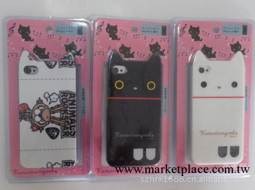 黑貓 日本rilakkuma 輕松小熊 iphone4G 蘋果4代手機套 清水套工廠,批發,進口,代購