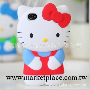 iphone5蘋果5代立體KT貓手機套 矽膠手機保護套hello kitty手機殼批發・進口・工廠・代買・代購