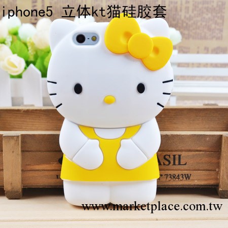 hello kitty手機套 iphone4/4s手機殼 5代立體KT貓 矽膠套 保護套工廠,批發,進口,代購