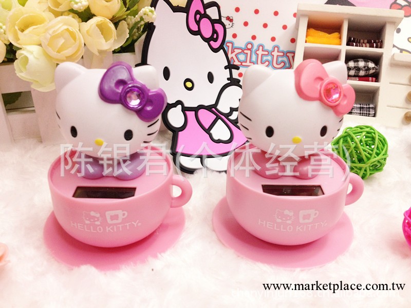 Hello kitty 太陽能搖頭公仔 kt汽車擺件 輕松熊咖啡杯搖頭公仔工廠,批發,進口,代購