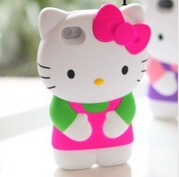 真正工廠 蘋果4手機殼 iPhone4S硬殼立體hello kitty手機保護套工廠,批發,進口,代購