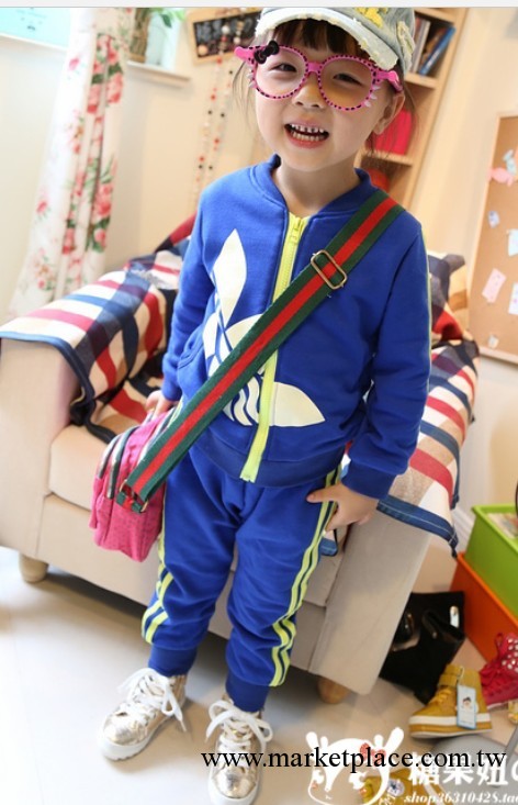 2013秋季女男兒童裝 運動優質拉架棉雙層套裝 可做班服園服工廠,批發,進口,代購