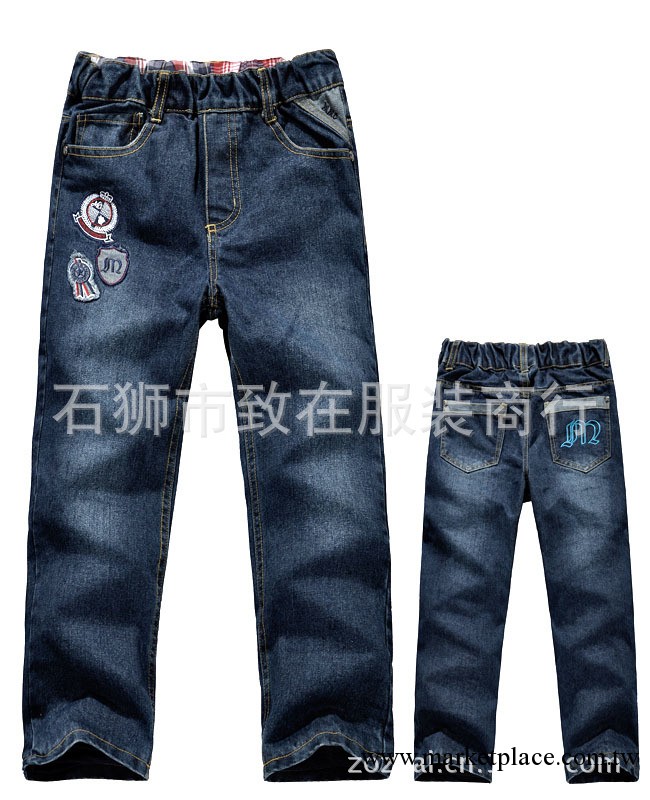 瑪米瑪卡momoco 2013秋冬新款 童裝全棉水洗牛仔套裡長褲工廠,批發,進口,代購