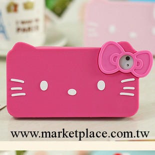 大臉Hello Kitty iphone4手機殼4S外殼蘋果4代保護套蝴蝶結矽膠套工廠,批發,進口,代購